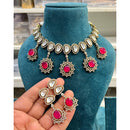Hira Collections Gorgeous Polki Kundan Festive Choker Necklace Set