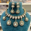 Hira Collections Gorgeous Polki Kundan Festive Choker Necklace Set