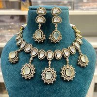 Hira Collections Gorgeous Polki Kundan Festive Choker Necklace Set