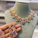Hira Collections Glamorous Druzy Stone Necklace Set
