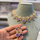 Hira Collections Glamorous Druzy Stone Necklace Set