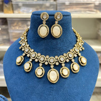 Hira Collections Gorgeous Polki Kundan Festive Necklace Set