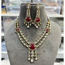Hira Collections Gorgeous Polki Kundan Festive Necklace Set