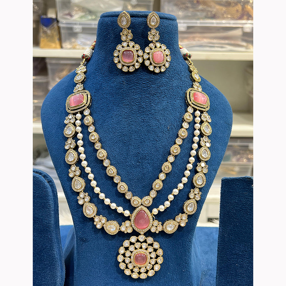 Hira Collections Gorgeous Polki Kundan Festive Necklace Set