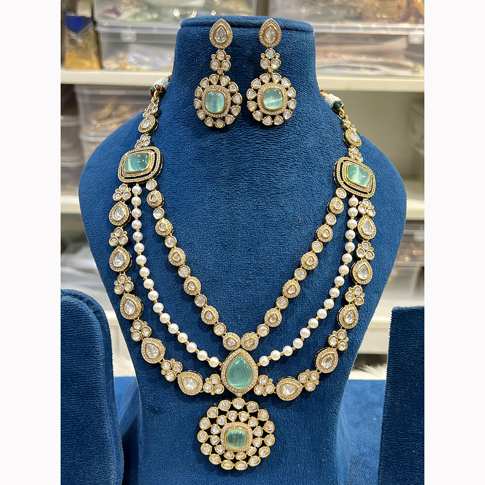 Hira Collections Gorgeous Polki Kundan Festive Necklace Set
