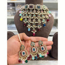 Hira Collections Royal Kundan Stone And Beads Designer Choker Necklace Set 