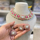 Hira Collections Royal Crystal Stone Necklace Set