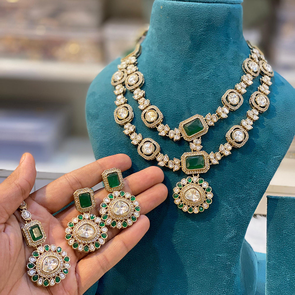Hira Collections Royal Kundan Stone Designer Necklace Set
