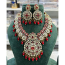 Hira Collection Shimmering American Diamond Floral Design Necklace Set