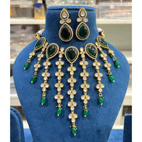 Hira Collections Gorgeous Polki Kundan Festive Choker Necklace Set