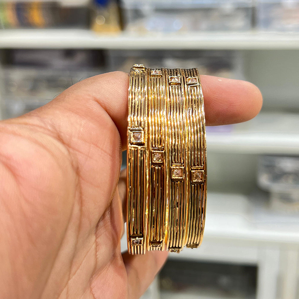 Hira Collections Royal Pota Stone Bangles Set