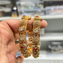 Hira Collections Royal Pota Stone Openable Bangles Set