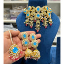 Hira Collections Timeless Glam Pota Kundan And Pearl Necklace Set