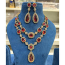 Hira Collection Shimmering American Diamond And Austrian Stone Necklace Set