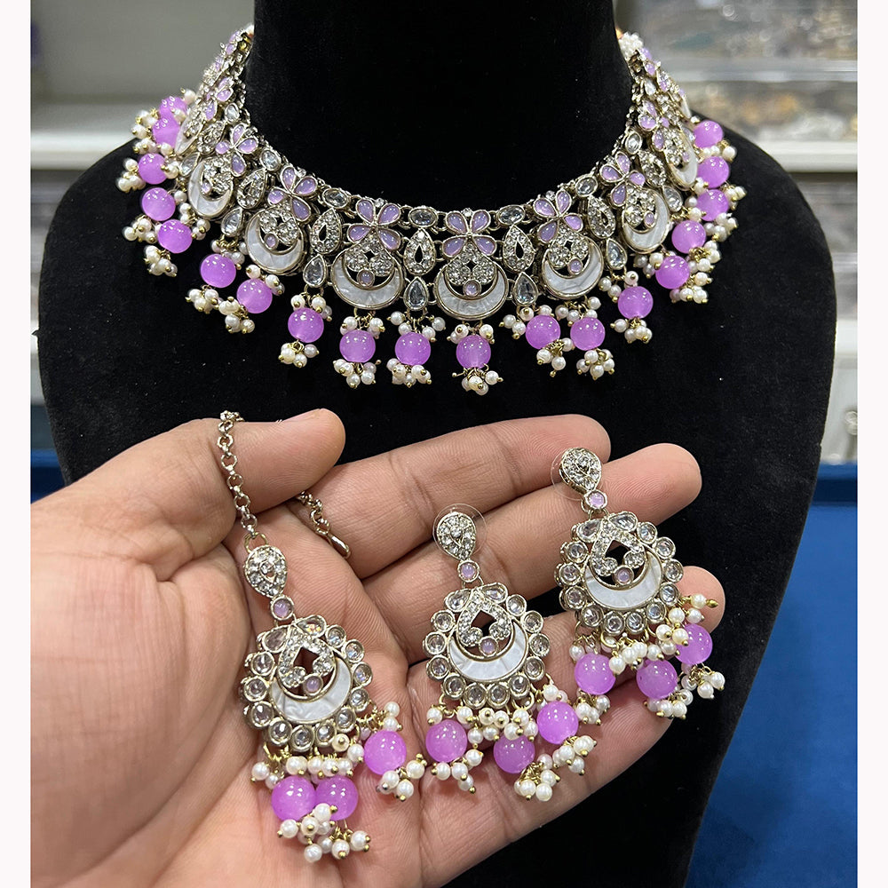 Hira Collections Handcrafted Pota Kundan And Pearl Necklace Set