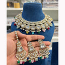 Hira Collections Elegant Glow Kundan And Pearl Necklace Set