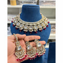 Hira Collections Elegant Glow Kundan And Pearl Necklace Set