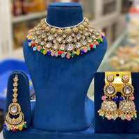 Hira Collections Elegant Glow Kundan And Pearl Necklace Set