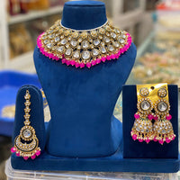 Hira Collections Elegant Glow Kundan And Pearl Necklace Set