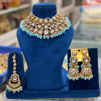 Hira Collections Elegant Glow Kundan And Pearl Necklace Set