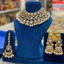 Hira Collections Elegant Glow Kundan And Pearl Necklace Set