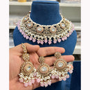 Hira Collections Elegant Glow Kundan And Pearl Necklace Set