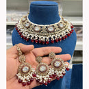Hira Collections Elegant Glow Kundan And Pearl Necklace Set