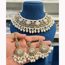 Hira Collections Elegant Glow Kundan And Pearl Necklace Set