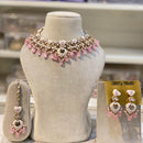 Hira Collections Elegant Glow Kundan And Pearl Necklace Set