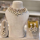 Hira Collections Elegant Glow Kundan And Pearl Necklace Set