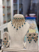 Hira Collections Elegant Glow Kundan And Pearl Necklace Set