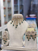 Hira Collections Elegant Glow Kundan And Pearl Necklace Set