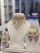 Hira Collections Elegant Glow Kundan And Pearl Necklace Set