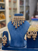Hira Collections Elegant Glow Kundan And Pearl Necklace Set