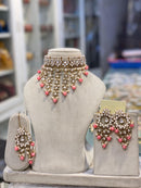 Hira Collections Elegant Glow Kundan And Pearl Necklace Set
