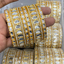 Hira Collections Ethnic Glow Kundan Stone Bangles Set