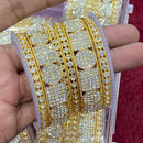Hira Collections Ethnic Glow Kundan Stone Bangles Set