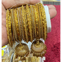 Hira Collections Sparkle Glow Crystal And Austrian Stone Bangles Set
