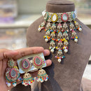 Hira Collections Classic Shine Kundan And Pearl Necklace Set