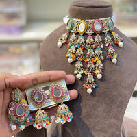 Hira Collections Classic Shine Kundan And Pearl Necklace Set