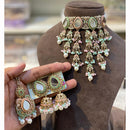 Hira Collections Classic Shine Kundan And Pearl Necklace Set