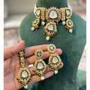 Hira Collections Classic Shine Kundan And Pearl Necklace Set