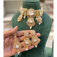 Hira Collections Classic Shine Kundan And Pearl Necklace Set
