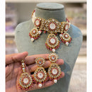 Hira Collections Classic Shine Kundan And Pearl Necklace Set