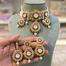 Hira Collections Classic Shine Kundan And Pearl Necklace Set