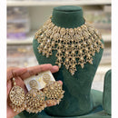 Hira Collections Classic Shine Kundan And Pearl Necklace Set