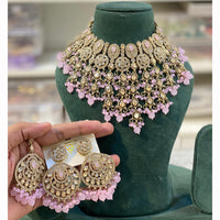 Hira Collections Classic Shine Kundan And Pearl Necklace Set