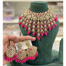 Hira Collections Classic Shine Kundan And Pearl Necklace Set
