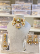 Hira Collections Classic Shine Kundan And Pearl Necklace Set