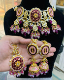 Hira Collections Elegant Glow Pota Kundan And Pearl Necklace Set